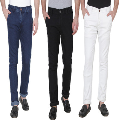 Xee' Regular Men Multicolor Jeans(Pack of 3)
