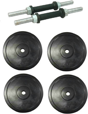Venom PAIR OF DUMBELL RODS ALONG WITH 4 WEIGHT PLATES Gym & Fitness Kit