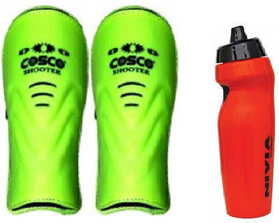 

Cosco Combo of two, one Pair of 'Shooter' Shin Guard and one 'Radar' Sipper (Color On Availability) Football Kit