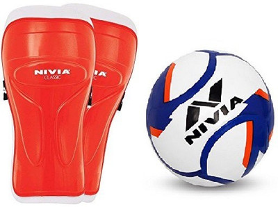 Nivia Combo of Two, one Pair of 'Classic' Shin Guard (Color On Availability) and one 'Dominator' Football- Football Kit available at flipkart for Rs.1060