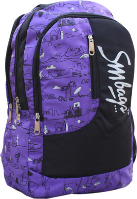 

SM 15.6 inch Laptop Backpack(Purple, Black)