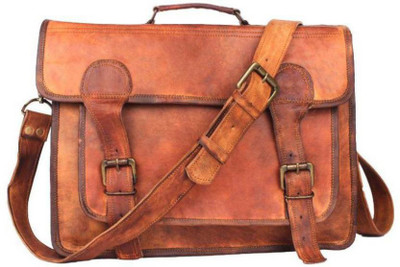 

iHandikart 15 inch Expandable Laptop Messenger Bag(Brown)
