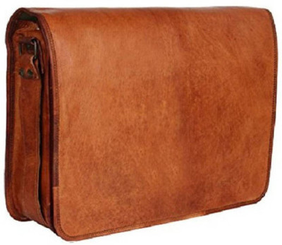 

iHandikart 15 inch Expandable Laptop Messenger Bag(Brown)