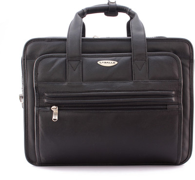 

LASALLE 13 inch Expandable Laptop Messenger Bag(Black)