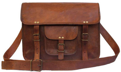 

iHandikart 15 inch Expandable Laptop Messenger Bag(Brown)