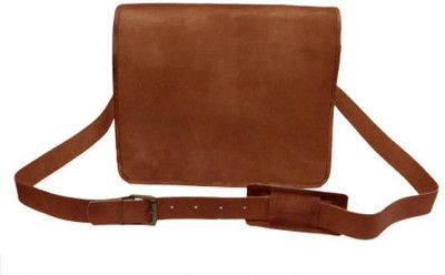 

iHandikart 13 inch Expandable Laptop Messenger Bag(Brown)