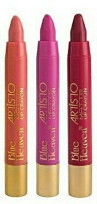 

Blue Heaven ARTISTO VELVET MATTE LIP CRAYON, PACK OF 3, 3.2(MULTICOLOR, 3.2 g)