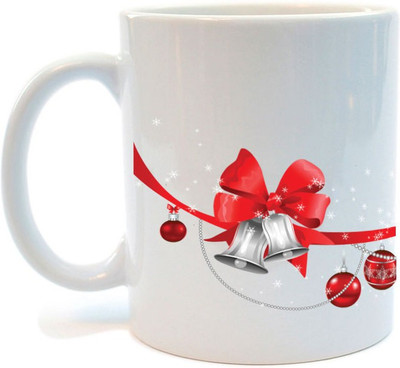 

Juvixbuy Merry Christmas & Happy New Year Printed Coffee Ceramic Mug(325 ml), Multicolor