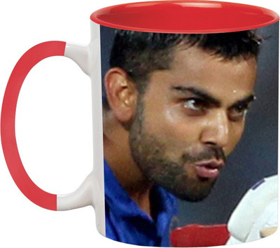 

Ashvah Virat Kohli 266 Ceramic Mug(350 ml), Multicolor
