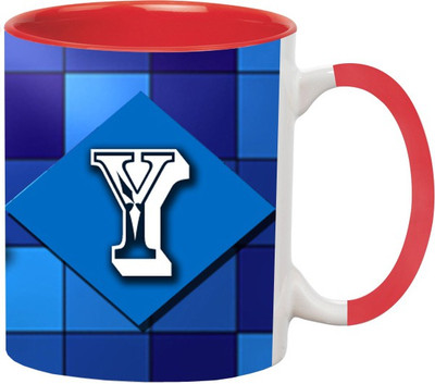 

Ashvah Alphabet Y Ceramic Mug(350 ml), Multicolor
