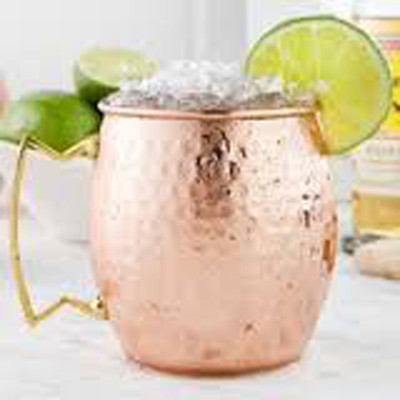 

Sarvsiddhi Hammered Copper Mug(500 ml), Brown