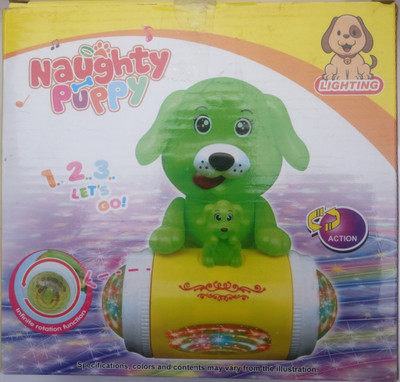

P17 collection Cute Dancing Dog with music , flashing lights and 360° rotation(Multicolor)