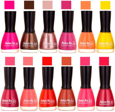 

Fashion Bar Morden shade Nail Polish 11 Multicolor(Pack of 12)