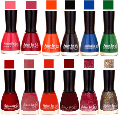

Fashion Bar Morden shade Nail Polish 22 Multicolor(Pack of 12)