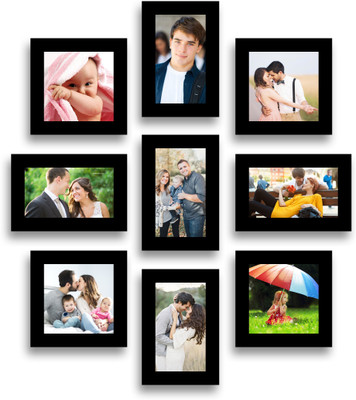 

Swadesi Stuff MDF Photo Frame(Black, 9 Photos)