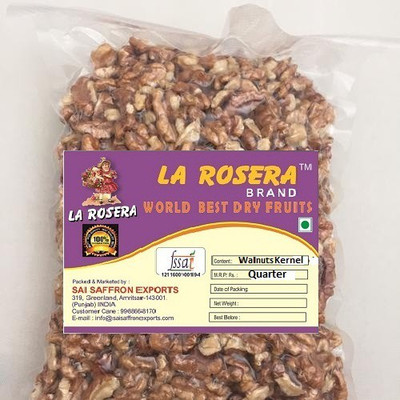 

La Rosera Walnut Quarter Top Grade 1 KG Walnuts(1 kg, Vacuum Pack)