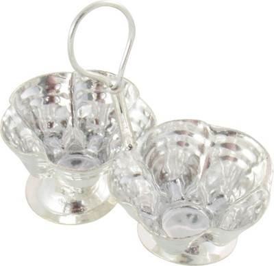 GoldGiftIdeas Small Jod Kamal Kankavati, Pooja Items for Home Silver Plated Pooja & Thali Set(Silver) available at flipkart for Rs.175