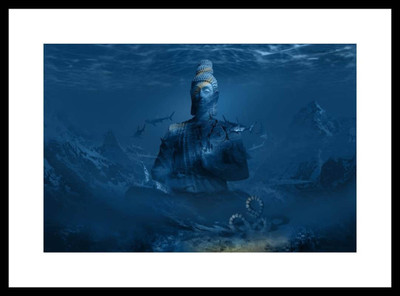 Aabhaas Buddha Wall Poster Fine Art Print(12 inch X 18 inch, Rolled)