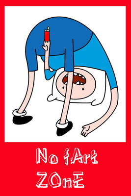 

NO FART ZONE RED Paper Print(12 inch X 18 inch)