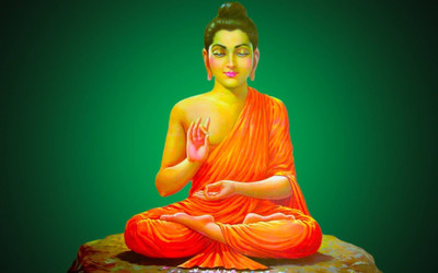 

Aabhaas Buddha Wall Poster Fine Art Print(12 inch X 18 inch, Rolled)