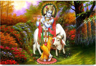 

Aabhaas Radha Krishna Wall Poster Fine Art Print(12 inch X 18 inch, Rolled)