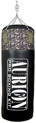 

Aurion Strong Synthetic leather Punching With Hanging Chain unfilled 24 inches (Heavy Bag) Hanging Bag(24, 24 kg)