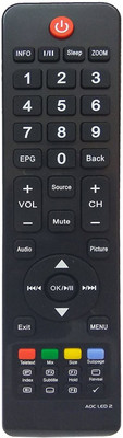 LipiWorld  ZOOM LED/LCD Universal Compatible For  LED LCD TV AOC Remote Controller(Black)
