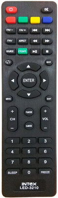 LipiWorld  LED 3210 TV Universal Remote Compatible For  LED TV Intex Remote Controller(Black)