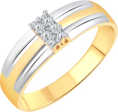 VIGHNAHARTA Six Stone Band Alloy Cubic Zirconia Gold Plated Ring