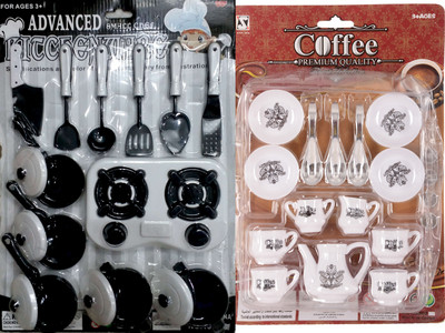 

SS Traders -White and Black Coloured Kitchen Set and Cupset