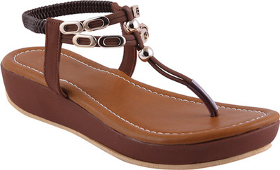 

Go India Store Women Brown Wedges