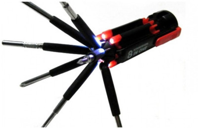 

Sayee 8 IN ONE Standard Screwdriver Standard Screwdriver Set(Pack of 1), Black;red