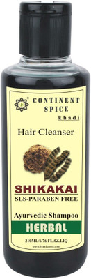 

Continent Spice NATURAL & HERBAL SHIKAKAI SHAMPOO (SLS-PARABEN FREE) CS682005(210 ml)