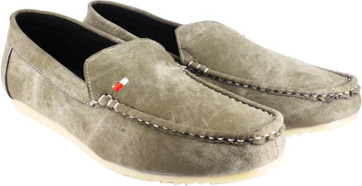 

LeatherKraft Loafers For Men(Olive