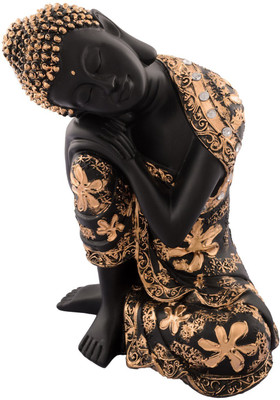 

Clouds Gallery Pleasing Buddha on Knee Decorative Showpiece - 22 cm(Polyresin, Black)