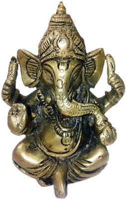 

Aarna craft Panch Dhatu Ganpati for Pooja and Gift purpose | Detailed and crafted | God Statue Sculpture Indian Decor Hindu Religion gift (9 x 7) Decorative Showpiece - 9 cm(Copper, Brown)