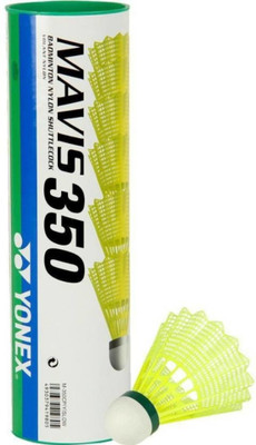 

Live With An Attitude Yonex 350 Plastic Shuttle - Yellow(Medium, 77, Pack of 6)
