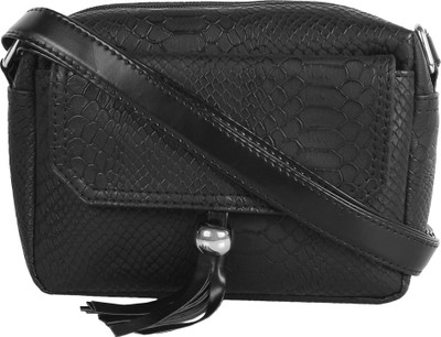 

Lychee Bags Girls Casual Black PU Sling Bag
