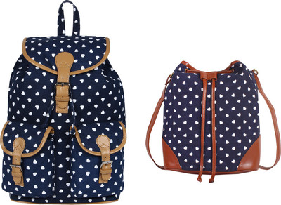 

Lychee Bags Girls Casual Blue Canvas Sling Bag