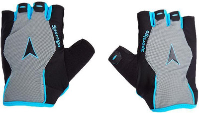 Sportigo FORCE GYM Gloves Grey/Sky Blue Gym & Fitness Gloves (, Black