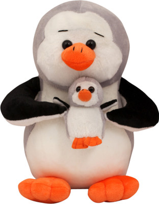 

Tickles Pingu With Baby Stuffed Soft Plush Toy - 30 cm(Grey)