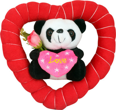 

Tickles Heart Ring With Panda Soft Plush Toy - 20 cm(Multicolor)
