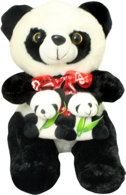 

Tickles Sitting Panda With baby Soft Plush Toy - 25 cm(Black)