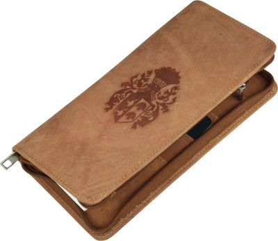

Style 98 Women Tan Genuine Leather Document Holder(14 Card Slots)