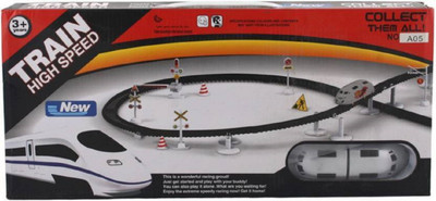 

Amazia High Speed Bullet Train Toy Set With Flyovers Track(White)