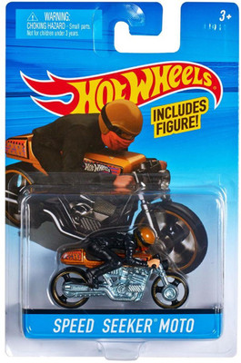

Hot Wheels Speed Seeker Moto 1:64 Scale Bike With Rider(Multicolor)
