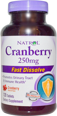 

Natrol Cranberry, Fast Dissolve, 250 mg, 120 Tablets(120 No)