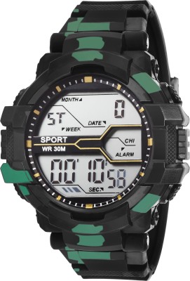 Cloxa Army Dated and Alarm Multicolor Digital Sports Watch  - For Men & Women   Watches  (Cloxa)
