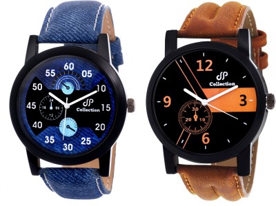 DP COLLECTION DpColl~10023 DeNIm-Blue, BroWny Fashionable WRist Series Watch  - For Men   Watches  (DP COLLECTION)