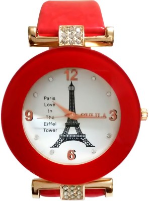 Awiser Ville de Paris Artistic Red Diamond Style Ladies Watch  - For Women   Watches  (Awiser)